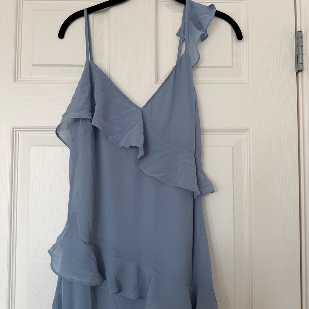 Lulu's Light Blue Ruffle Maxi Dress - Picture 5 of 9